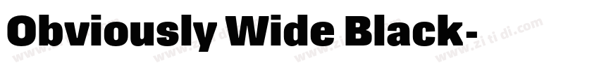 Obviously Wide Black字体转换